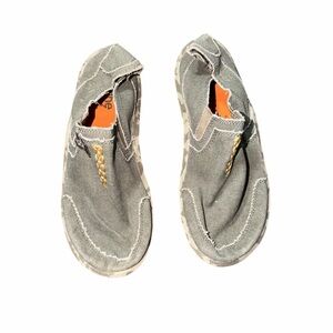 Cushe Kids Slip On Shoes Youth 6 Brown Canvas Surf Slipper Casual